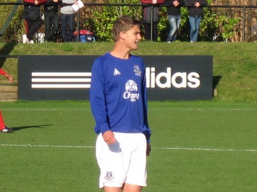 Johan Hammar i Evertontröjan