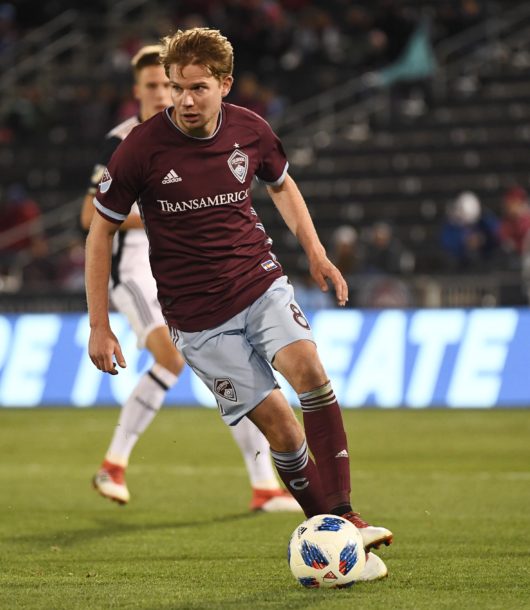 COMMERCE CITY, CO - MARCH 31: The Colorado Rapids versus the Philadelphia Union during the MLS match at Sporting Goods Park on March 31, 2018 in Commerce City, Colorado. (Photo by Garrett W. Ellwood/Colorado Rapids)